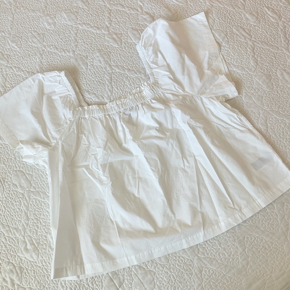 NWT Gap square neck flutter sleeve blouse